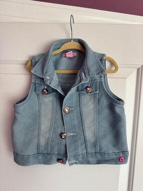 Limited Too Light Blue Denim Vest